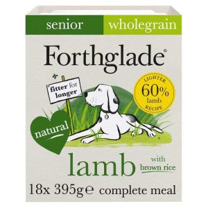Forthglade Wholegrain Natural Wet Senior Dog Food - Lamb 18x395g Trays