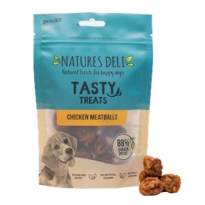 Natures Deli Chicken Meatballs Dog Treats 100g