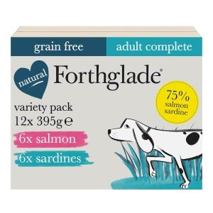 Forthglade Grain Free Natural Wet Dog Food Variety Pack - Fish 12x395g Trays