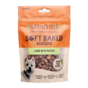 Natures Deli Grain Free Soft Baked Dog Treats - Lamb with Potato 100g