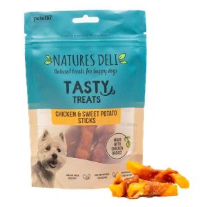 Natures Deli Chicken and Sweet Potato Sticks - Dog Treats 100g
