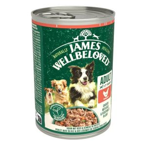 James Wellbeloved Adult Dog Wet Food - Chicken with Rice and Vegetables Loaf 12x400g Cans