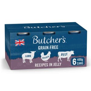 Butcher's Grain Free Meaty Recipes in Jelly Adult - Wet Dog Food 6x400g Cans