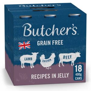 Butcher's Grain Free Meaty Recipes in Jelly Adult - Wet Dog Food 18x400g Cans
