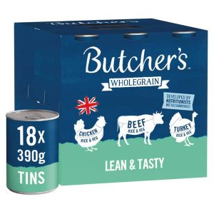 Butcher's Lean & Tasty Low Fat Loaf Recipes Adult - Wet Dog Food 18x390g Cans