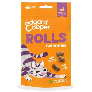Edgard & Cooper Cat Treats Chicken & Turkey Soft Rolls 45g
