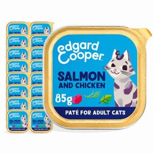 Edgard & Cooper Adult Wet Cat Food Salmon & Chicken Pate 16x85g Foils