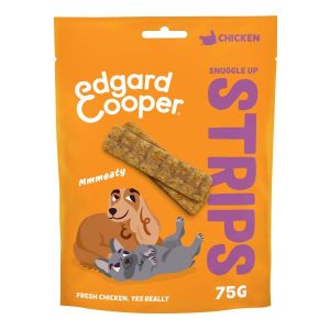Edgard & Cooper Dog Treats Chicken Snuggle Up Strips 75g