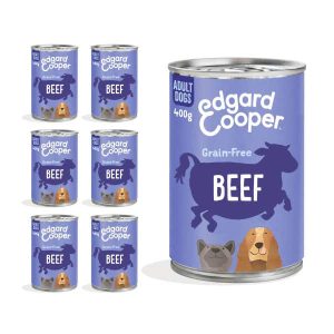 Edgard & Cooper Adult Wet Dog Food Beef 6x400g Cans