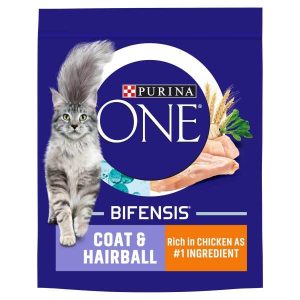Purina One Bifensis - Coat and Hairball Dry Cat Food with Chicken