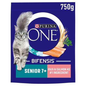 Purina One Bifensis - Senior 7+ Dry Cat Food with Salmon