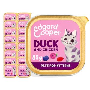 Edgard & Cooper Kitten Wet Food Duck & Chicken Pate 16x85g Foils