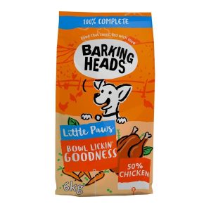 Barking Heads Little Paws Bowl Lickin Goodness Adult Dry Dog Food Chicken 6kg