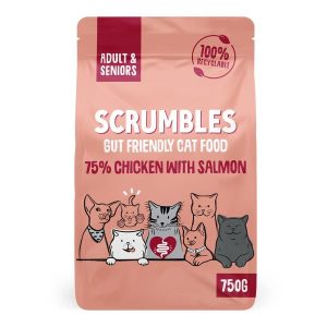 Scrumbles Dry Cat Food Adult Salmon