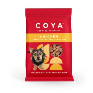 COYA Freeze Dried Raw Adult Dog Treats Chicken with Sweet Potato 40g
