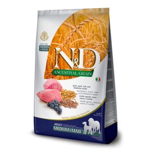 Farmina N&D Ancestral Grain Med/Maxi Adult Dry Dog Food Lamb & Blueberry