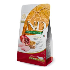 Farmina N&D Ancestral Grain Neutered Adult Dry Cat Food Chicken & Pomegranate
