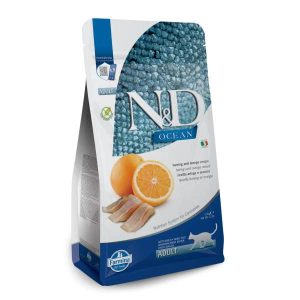 Farmina N&D Ocean Adult Dry Cat Food Herring & Orange 1.5kg