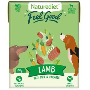 Naturediet Feel Good - Wet Dog Food with Lamb 18x390g Cartons