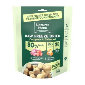 Natures Menu Raw Freeze Dried Adult Dog Food 80/20 Lamb