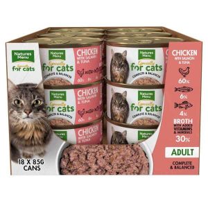 Natures Menu Wet Cat Food - Chicken with Salmon and Tuna 18x85g Cans