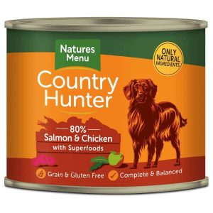 Natures Menu Country Hunter Wet Dog Food - Salmon with Chicken 6x600g Cans