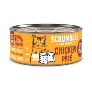 Scrumbles Wet Cat Food Pate Chicken 18x80g Tins