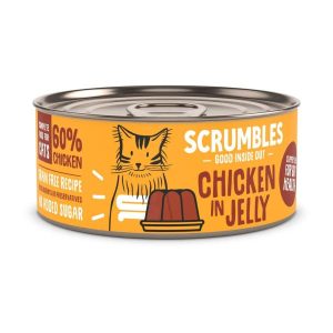 Scrumbles Wet Cat Food Jelly Chicken 18x80g Tins