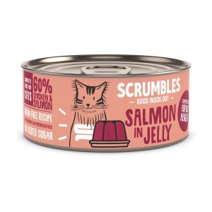 Scrumbles Wet Cat Food Jelly Salmon 18x80g Tins